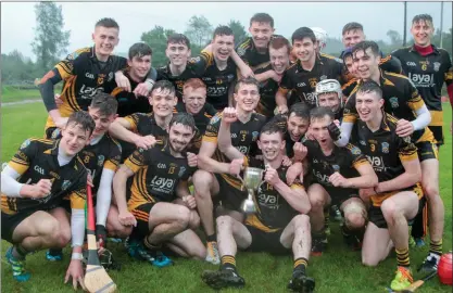  ??  ?? Fermoy players celebrate after defeating Kilworth to become North Cork U21 A Hurling champions. Photo by Eric Barry