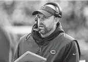  ?? Nam Y. Huh / Associated Press ?? In his first year as coach, Matt Nagy has guided the Bears into the playoffs for the first time since 2010.