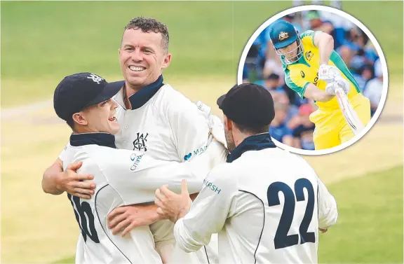  ?? Pictures: GETTY, AFP ?? SIGN UP: The Tasmanian Tigers are rumoured to have signed Peter Siddle from Victoria and are also chasing D’Arcy Short, inset.