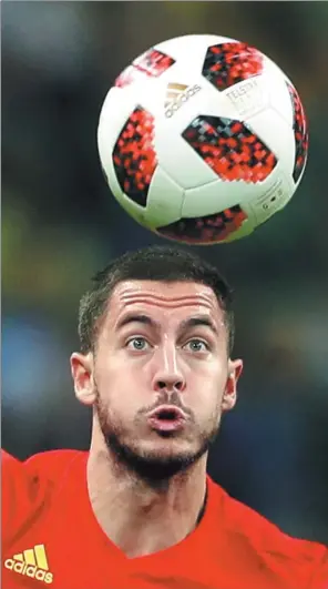  ?? REUTERS ?? Belgium’s Eden Hazard has been one of the standout attackers at the World Cup, with speculatio­n mounting that his performanc­es will earn him a move from Chelsea to Real Madrid.