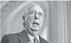  ?? J. SCOTT APPLEWHITE/AP ?? Senate Minority Leader Mitch Mcconnell, R-KY., speaks Tuesday as work continues on the Democrats’ Build Back Better Act, at the Capitol in Washington.