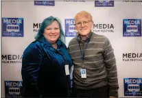  ?? COURTESY OF MEDIA ARTS COUNCIL ?? Tamme McClelland and Media Mayor Bob McMahon at the Media Theatre during last year’s Media Film Festival. This year, 52films will be screened over two weekends, at the Towne House in Media and at Media Theatre.