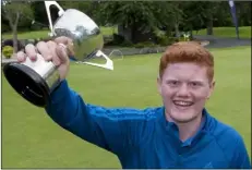  ?? Picture: Ronan Quinlan ?? Josh with the Leinster Boys U-16 Open trophy.