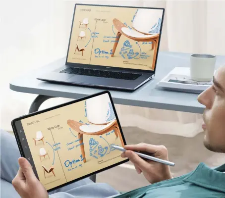  ??  ?? In Mirror Mode, your laptop’s screen is mirrored to your tablet display, allowing you to directly work on files and annotate documents.