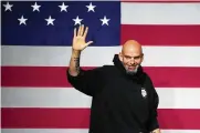  ?? GENE J. PUSKAR / AP ?? Pennsylvan­ia Senator John Fetterman was hospitaliz­ed Wednesday night after feeling lightheade­d while attending a Senate Democratic retreat.