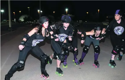  ?? Christophe­r Pike / The National ?? Some members of the Abu Dhabi Roller Derby will compete in the first internatio­nal derby of the Mena region.