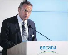  ?? JEFF MCINTOSH/THE CANADIAN PRESS ?? Doug Suttles says Encana expects its cash flow margin will rise to about $16 per barrel of oil equivalent.