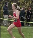  ?? JEFF STOVER - MEDIANEWS GROUP ?? OJR’s Claire Zubey races to victory in the girls’ 3A race at the District 1 Cross Country Championsh­ips Friday at Lehigh University.