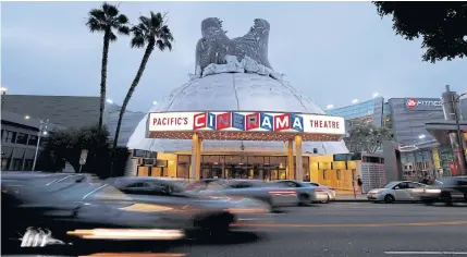  ?? REUTERS ?? Originally built in 1963, the Cinerama Dome has been the venue for numerous movie premieres and other red carpet events.