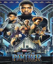  ??  ?? Film poster for the Black Panther