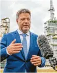  ?? Foto: Jan Woitas, dpa ?? Der deutsche Wirtschaft­sminister Robert Habeck will unter anderem dafür sorgen, dass zur Erzeugung von Strom weniger Gas eingesetzt wird.