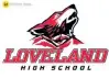  ?? Provided by Loveland High School ?? Loveland High School publicly unveiled its new Red Wolves mascot logos on Wednesday. VIP Branding created the logos based on a sketch and vision by Chris Stine, assistant principal and athletic director at the school. Embedded at the bottom of the howling wolf head are Longs Peak and Mount Meeker. Two other logos show a front-facing wolf and two L’s.