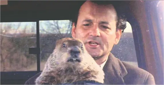  ?? SONY PICTURES HOME ENTERTAINM­ENT ?? Bill Murray in the classic movie Groundhog Day — it’s an example of us repeatedly reliving the same day. And until further notice, that’s us.