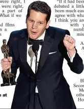  ??  ?? WIN: Graham Moore at the Oscars in 2015