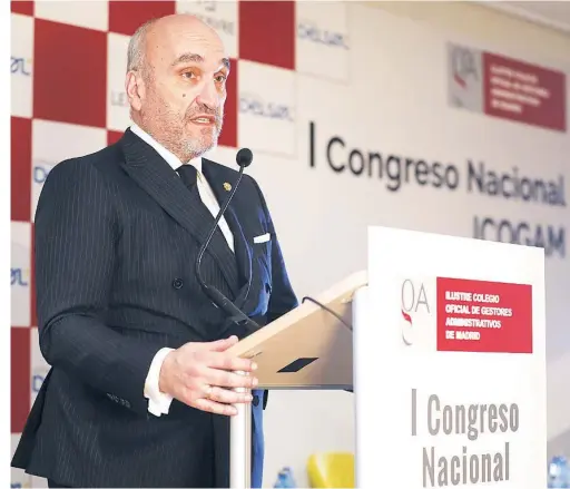  ?? ?? El presidente del ICOGAM expuso las
conclusion­es del congreso en la clausura