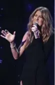  ?? STEVE MARCUS/REUTERS ?? Céline Dion was able to channel Sinatra during her tribute to the late singer. In singing “All The Way,” she was able to make one of Sinatra’s signature songs her own.