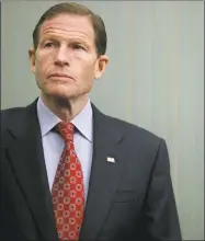  ?? Chip Somodevill­a / Getty Images ?? Sen. Richard Blumenthal, DConn., is speaking out on the impeachmen­t process — unlike many of his Republican counterpar­ts.