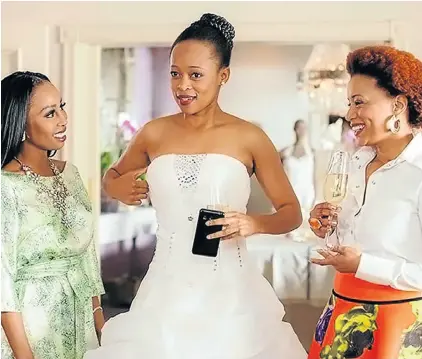 ?? Picture: YOUTUBE ?? BOX-OFFICE HIT: Khanyi Mbau, Mmabatho Montsho and Renate Stuurman star in ’Happiness is a Four-Letter Word’, which generated more than R2-million in its opening three days last year