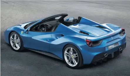  ??  ?? Ferrari 488 Spider, a delight to look at, even if it’s not red.