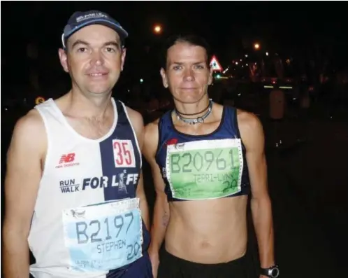  ?? Photo: Supplied ?? Stephen Penney and his wife Terri-Lynn will be running their 25th and 13th Two Oceans respective­ly on Saturday.