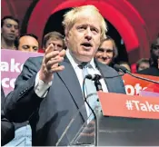  ??  ?? The Foreign Secretary, Boris Johnson, is enthusiast­ic about the opportunit­ies Britain will have