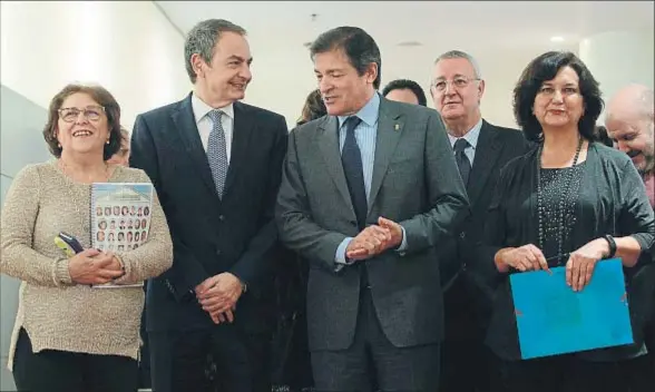  ?? EMILIA GUTIÉRREZ ?? José Luis Rodríguez Zapatero en el homenaje que le tributó el nuevo mando del PSOE con motivo del décimo aniversari­o de su ley de dependenci­a