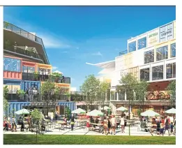  ??  ?? The district will be a vibrant one combining galleries, creative retail stores, cafes, performanc­e spaces and more.