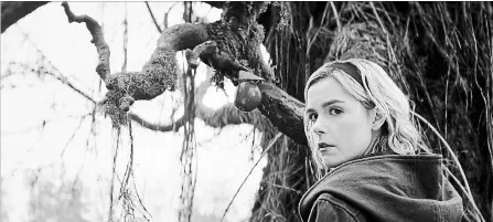  ?? COURTESY OF NETFLIX NETFLIX ?? Kiernan Shipka as half-witch, half-mortal Sabrina Spellman in “Chilling Adventures of Sabrina,” streaming Friday on Netflix.