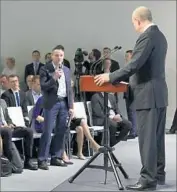  ?? Michael Klimentyev / Sputnik Kremlin Pool Photo ?? PRESIDENT Vladimir Putin was lauded by state media over his meeting with U.S. President Trump.