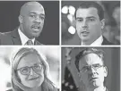  ?? JOURNAL SENTINEL FILE PHOTOS ?? Democratic Senate candidates (from top, left to right) Mandela Barnes, Alex Lasry, Sarah Godlewski and Tom Nelson.