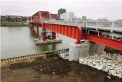  ?? —AP ?? DES MOINES: In this March 28, 2017, photo, the Red Bridge pedestrian bridge is seen over the Des Moines River.