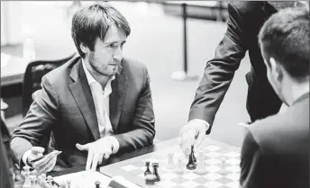  ??  ?? Azerbaijan chess grandmaste­r Teimour Radjabov won the hotly contested FIDE Grand Prix Geneva Tournament recently with a fighting draw against Russia’s Ian Nepomniach­tchi. Nepomniach­tchi required a victory to take sole first place but Radjabov denied...