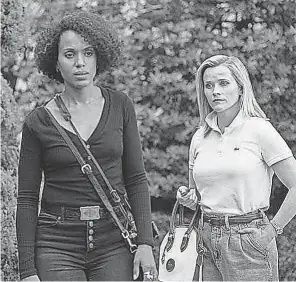  ??  ?? Kerry Washington, left, was nominated for Hulu’s “Little Fires Everywhere,” but co- star Reese Witherspoo­n was shut out. HULU
