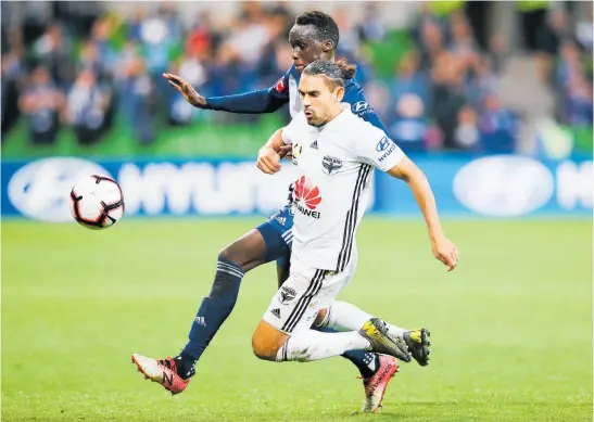  ?? Photo / Getty Images ?? David Williams and his Phoenix teammates fell short in Melbourne last night, losing their first A-League playoff in four years.