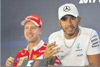  ?? Giuseppe Cacace/AFP/23-11-2017 ?? Hamilton (à frente) e Vettel buscam quinto título para igualarem argentino Juan Manuel Fangio