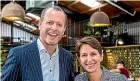  ??  ?? Fonterra Brands New Zealand acting sales director Grant Watson and A2 Milk chief executive Jayne Hrdlicka.