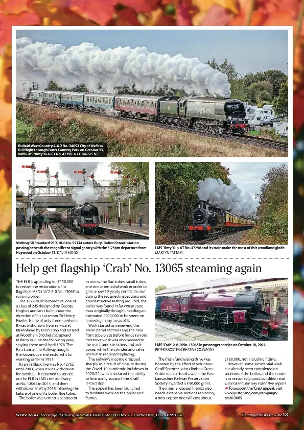 Help get flagship ‘Crab’ No. 13065 steaming again PressReader