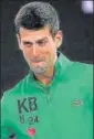  ?? AP ?? Novak Djokovic breaks down while talking about the death of NBA legend Kobe Bryant.
