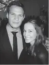  ??  ?? Vancouver Canucks defenceman Kevin Bieksa and wife Katie attended Canuck Place hospice’s Gift of Time fundraisin­g gala.