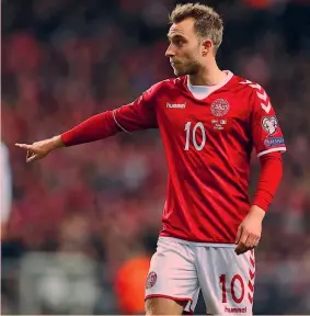  ?? GETTY ?? Christian Eriksen, 25 anni, centrocamp­is ta del Tottenham e della nazionale danese