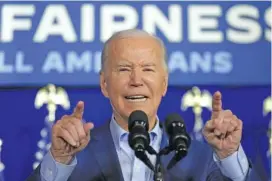  ?? AP PHOTO/ALEX BRANDON ?? President Joe Biden speaks Tuesday at a campaign event in Scranton, Pa.