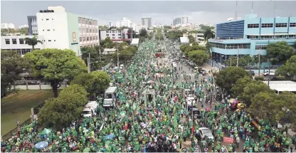  ?? ARCHIVO/LISTÍN DIARIO ?? El movimiento Marcha Verde ha concitado el apoyo de diversos sectores sociales, en sus marchas contra la corrupción y la impunidad.