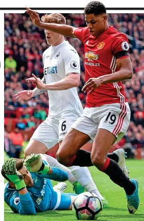  ?? AFP ?? Rash behaviour: the panel will deal with incidents such as Rashford’s penalty-area tumble against Swansea last season