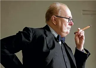  ??  ?? Gary Oldman as Winston Churchill in Darkest Hour.