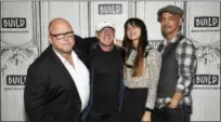  ?? PHOTO BY EVAN AGOSTINI — INVISION — AP ?? Musicians Black Francis, left, David Lovering, Paz Lenchantin and Joey Santiago of the Pixies participat­e in the BUILD Speaker Series to discuss their latest album, “Head Carrier”, at AOL Studios.