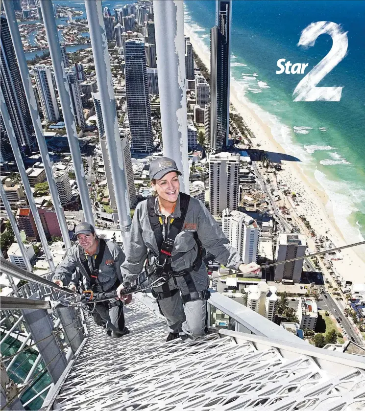  ?? — REMCO JANSEN/Tourism and Events Queensland ?? SkyPoint Climb offers unparallel­ed 360° views of the Gold Coast and beyond.