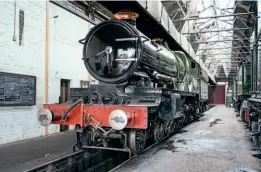  ?? ?? Right: Safety back inside its shed at Didcot pending the completion of its snagging jobs and lining out, Pendennis Castle awaits its next public appearance at the second 60th anniversar­y gala weekend on October 23/24.