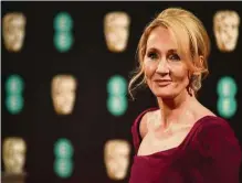  ??  ?? Rowling arriving at an event in London in February. The formerly penniless author is a millionair­e now thanks to her books. — AFP