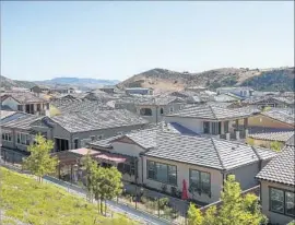  ??  ?? ABOUT 6,000 of the eventual 14,000 homes in Rancho Mission Viejo will be reserved for people at least 55 years old. Prices for the homes start in the $600,000s.