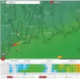  ??  ?? One of the best and most widely used weather apps is Windy, which is loaded with features to geek out on weather and allows the user to easily compare models, overlay wind, clouds, pressure and much more.